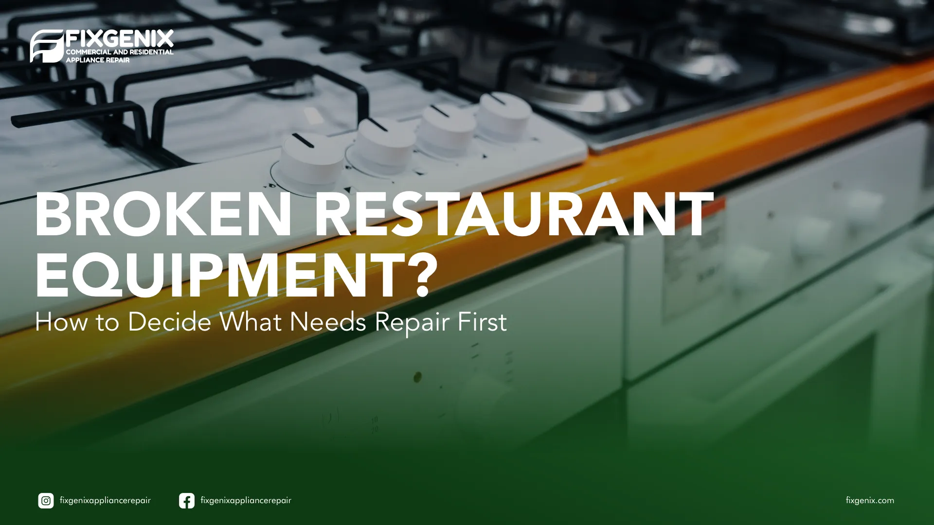 Commercial Kitchen Equipment Repair
